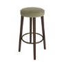 Set of 2 Sage Green Velvet Kitchen Counter Stools with Walnut Legs - Gatsby