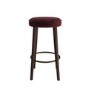 Burgundy Velvet Kitchen Counter Stool with Walnut Legs - Gatsby