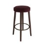 Burgundy Velvet Kitchen Counter Stool with Walnut Legs - Gatsby
