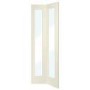 Internal White Primed Pattern 10 Bi-Fold with Clear Glass - White Primed, 1981 x 686 x 35 mm