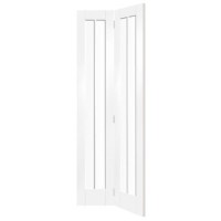 White Primed Worcester Internal Bi-Fold with Clear Glass - White Primed, 1981 x 686 x 35 mm