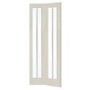 White Primed Worcester Internal Bi-Fold with Clear Glass - White Primed, 1981 x 762 x 35 mm
