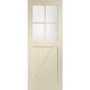 Internal White Primed Cottage with Clear Glass - White Primed, 1981 x 686 x 35 mm