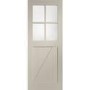 Internal White Primed Cottage with Clear Glass - White Primed, 1981 x 686 x 35 mm