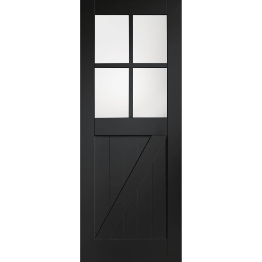 Internal White Primed Cottage with Clear Glass - White Primed, 1981 x 686 x 35 mm