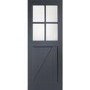 Internal White Primed Cottage with Clear Glass - White Primed, 1981 x 838 x 35 mm