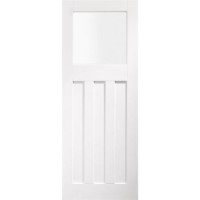 Internal White Primed DX Door with Obscure Glass - White Primed, 1981 x 762 x 35 mm