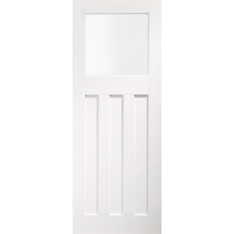 Internal White Primed Half-Glazed 1930s Door with Opaque Glass - 1981 x 762 x 35mm - DX - XL Joinery