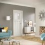 Internal White Primed DX Door with Obscure Glass - White Primed, 1981 x 762 x 35 mm