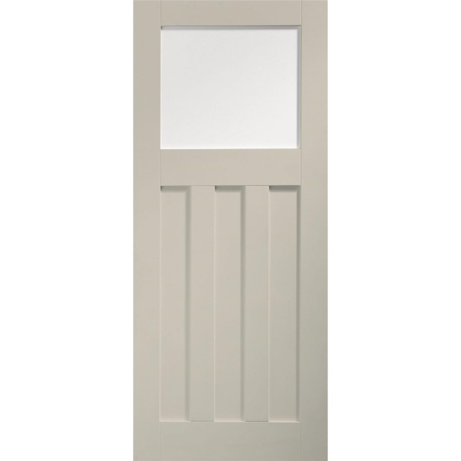 Internal White Primed DX Door with Obscure Glass - White Primed, 1981 x 762 x 35 mm