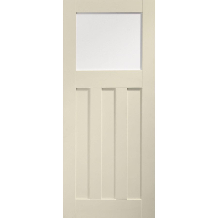 Internal White Primed DX Door with Obscure Glass - White Primed, 1981 x 762 x 35 mm