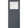 Internal White Primed DX Door with Obscure Glass - White Primed, 1981 x 762 x 35 mm