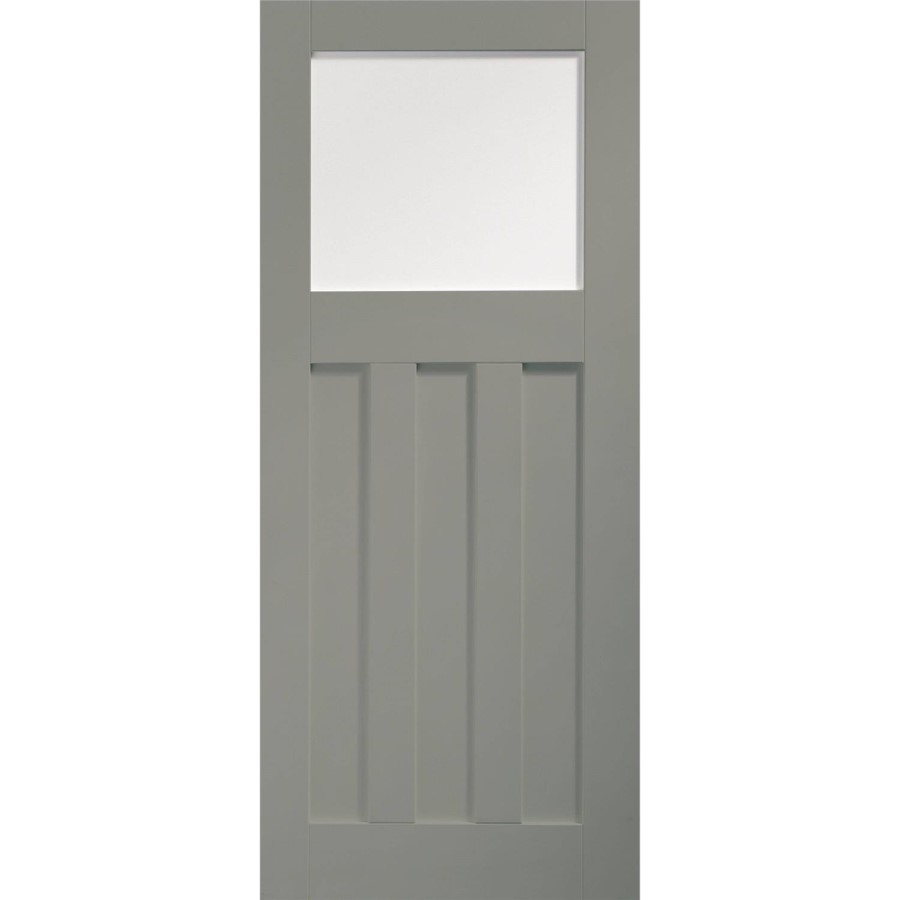 Internal White Primed DX Door with Obscure Glass - White Primed, 1981 x 762 x 35 mm