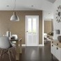 Internal White Primed Malton Shaker with Clear Flat Glass - White Primed, 1981 x 686 x 35 mm
