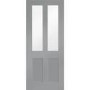 Internal White Primed Malton Shaker with Clear Flat Glass - White Primed, 1981 x 686 x 35 mm
