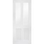 Internal White Primed Malton Shaker with Clear Flat Glass - White Primed, 1981 x 686 x 35 mm