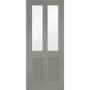 Internal White Primed Malton Shaker with Clear Flat Glass - White Primed, 1981 x 838 x 35 mm
