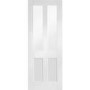Internal White Primed Malton Shaker with Clear Flat Glass - White Primed, 1981 x 838 x 35 mm