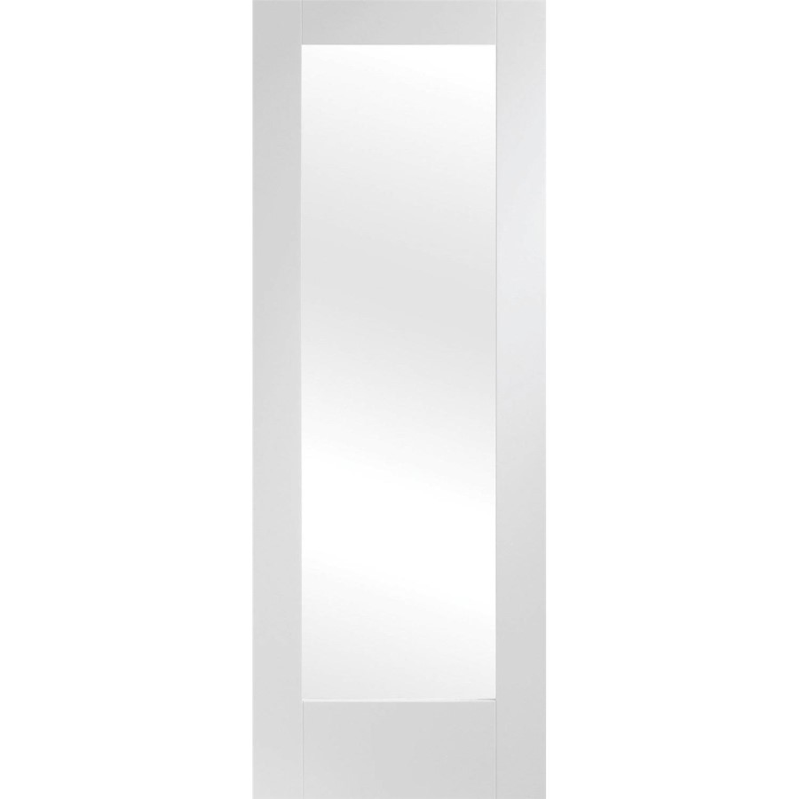 Internal White Primed Fully-Glazed Door with Clear Glass - 1981 x 306 x 35mm - Pattern 10 - XL Joinery