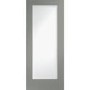 Internal White Primed Pattern 10 Fire Door with Clear Glass - 1981 x 686 x 44 mm, White Primed
