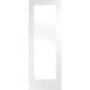 Internal White Primed Pattern 10 Fire Door with Clear Glass - 1981 x 686 x 44 mm, White Primed