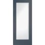 Internal White Primed Pattern 10 Fire Door with Clear Glass - 1981 x 686 x 44 mm, White Primed