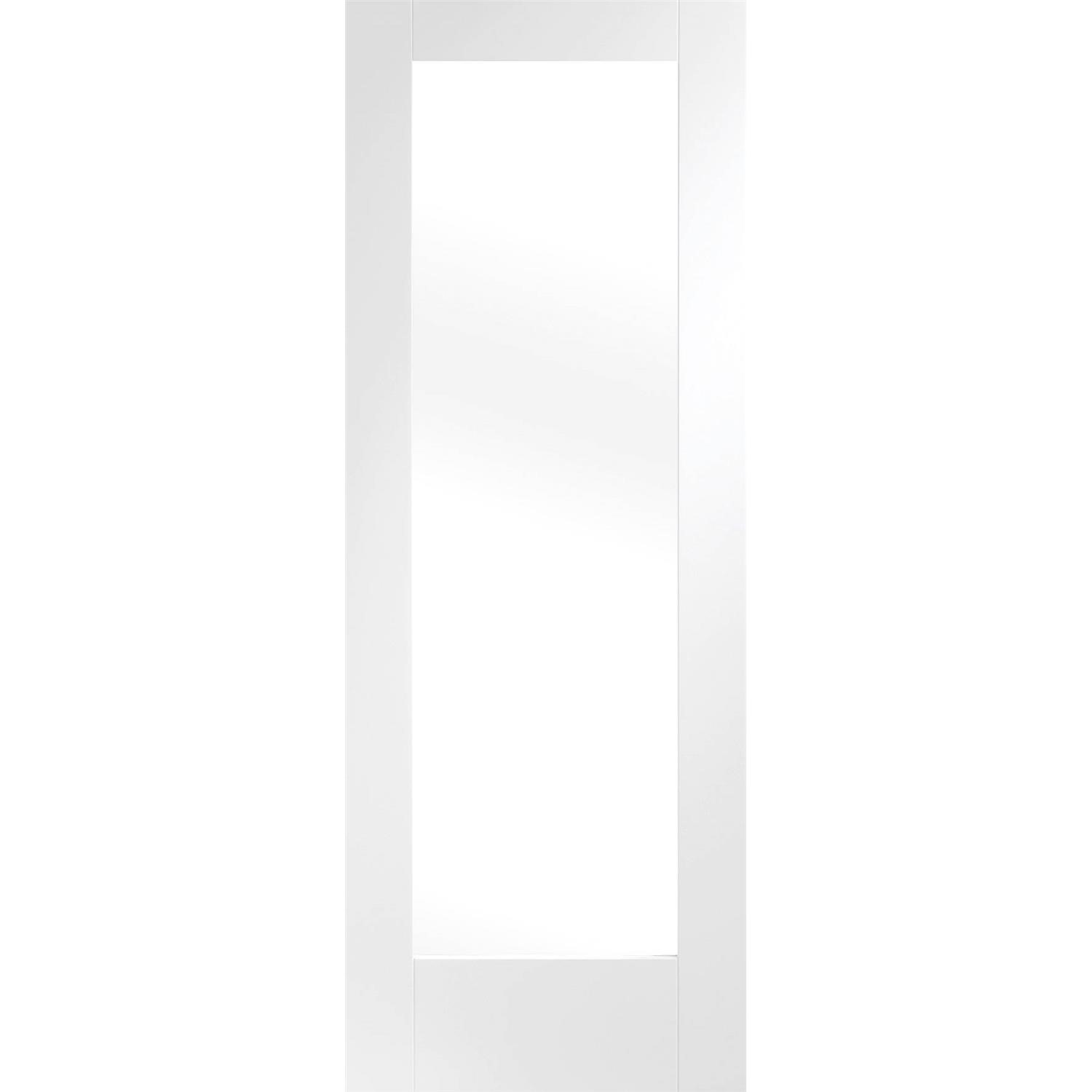 Internal Primed Fully Glazed FD30 Fire Door Clear Glass 1981 x 762 x 44mm Pattern 10