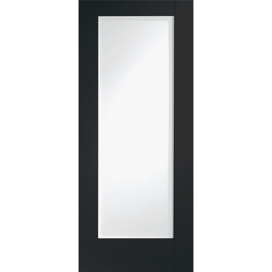 Internal White Primed Pattern 10 with Clear Glass - White Primed, 1981 x 762 x 35 mm