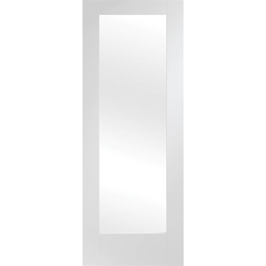 Internal White Primed Fully-Glazed Door with Opaque Glass - 1981 x 762 x 35mm - Pattern 10 - XL Joinery