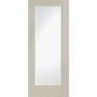 Internal White Primed Pattern 10 Fire Door with Clear Glass - 1981 x 838 x 44 mm, White Primed
