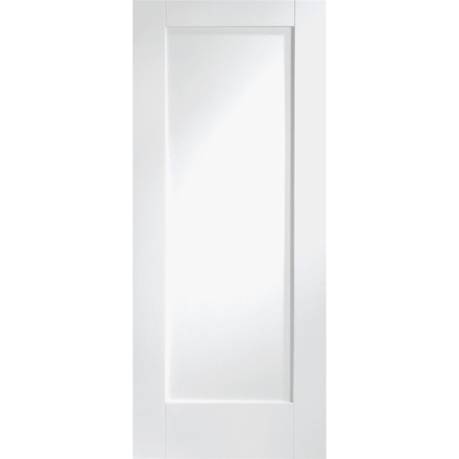 Internal White Primed Pattern 10 with Clear Glass - White Primed, 2040 x 726 x 40 mm
