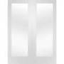 Pattern 10 Pair with Clear Glass - White Primed, 2040 x 826 x 40 mm