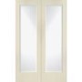 Pattern 10 Pair with Clear Glass - White Primed, 2040 x 826 x 40 mm