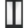 Pattern 10 Pair with Clear Glass - White Primed, 2040 x 826 x 40 mm