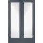 Pattern 10 Pair with Clear Glass - White Primed, 2040 x 826 x 40 mm