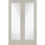Pattern 10 Pair with Clear Glass - White Primed, 2040 x 826 x 40 mm
