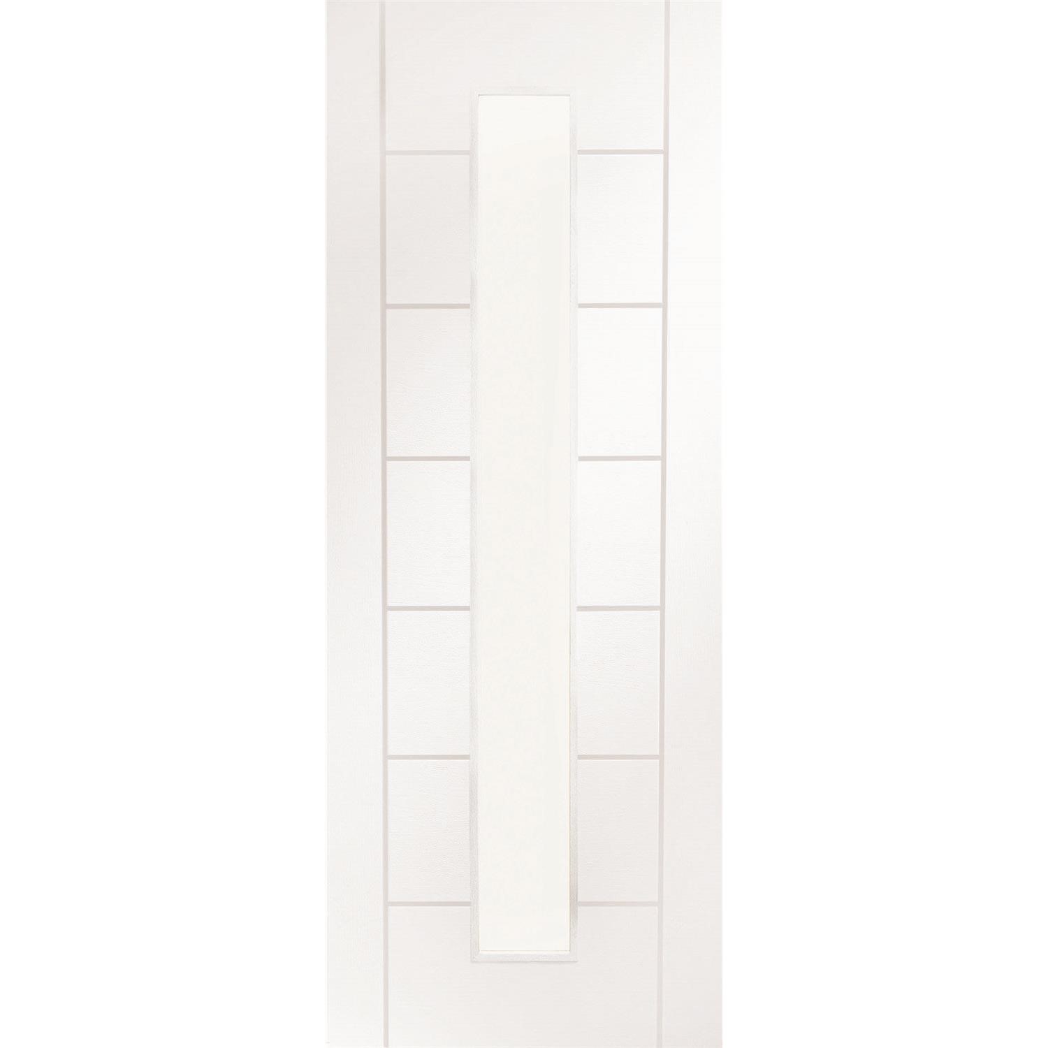 Internal Primed Glazed 1 Light Door Clear Glass 1981 x 610 x 35mm Palermo