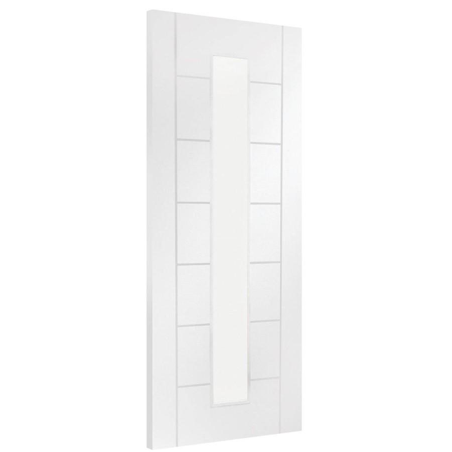 Internal White Primed Glazed 1-Light Door with Clear Glass - 1981 x 610 x 35mm - Palermo - XL Joinery
