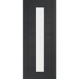 Internal White Primed Palermo 1L with Clear Glass Fire Door - White Primed, 1981 x 686 x 44 mm