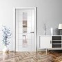 Palermo 1 Light Internal White Primed Door with Clear Glass - White Primed, 1981 x 762 x 35 mm