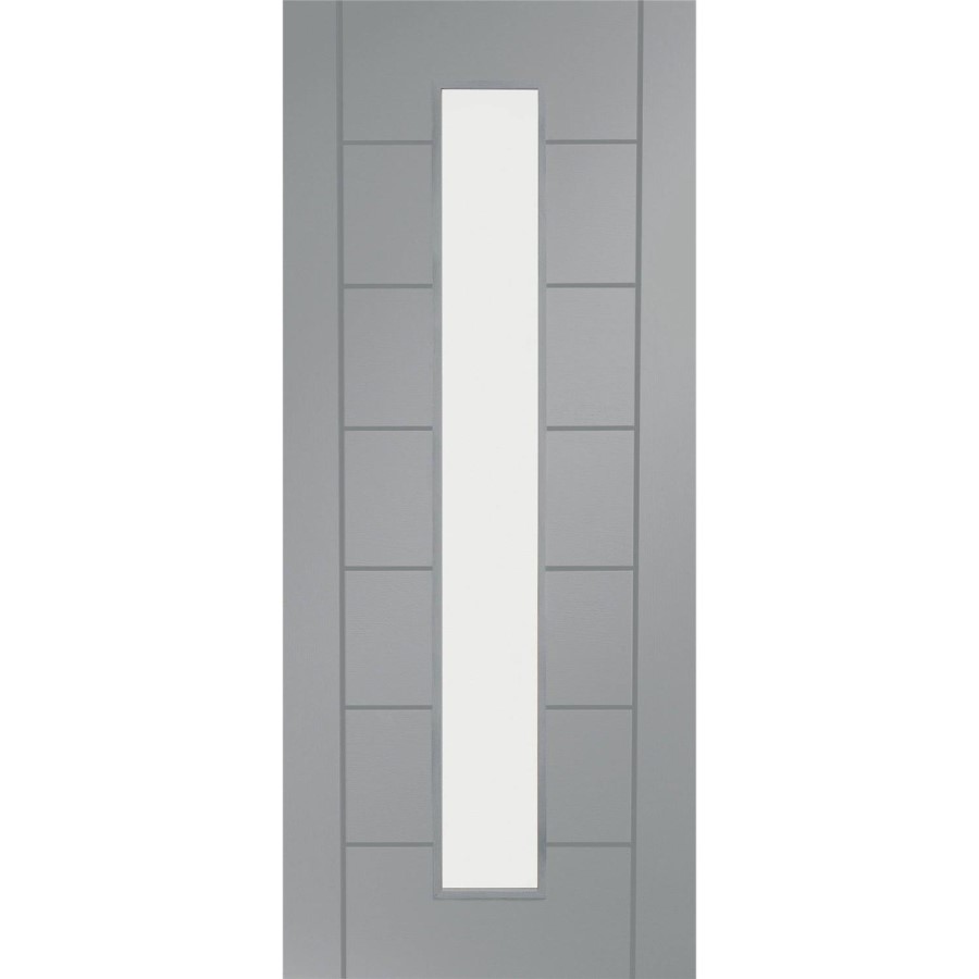 Palermo 1 Light Internal White Primed Door with Clear Glass - White Primed, 1981 x 762 x 35 mm