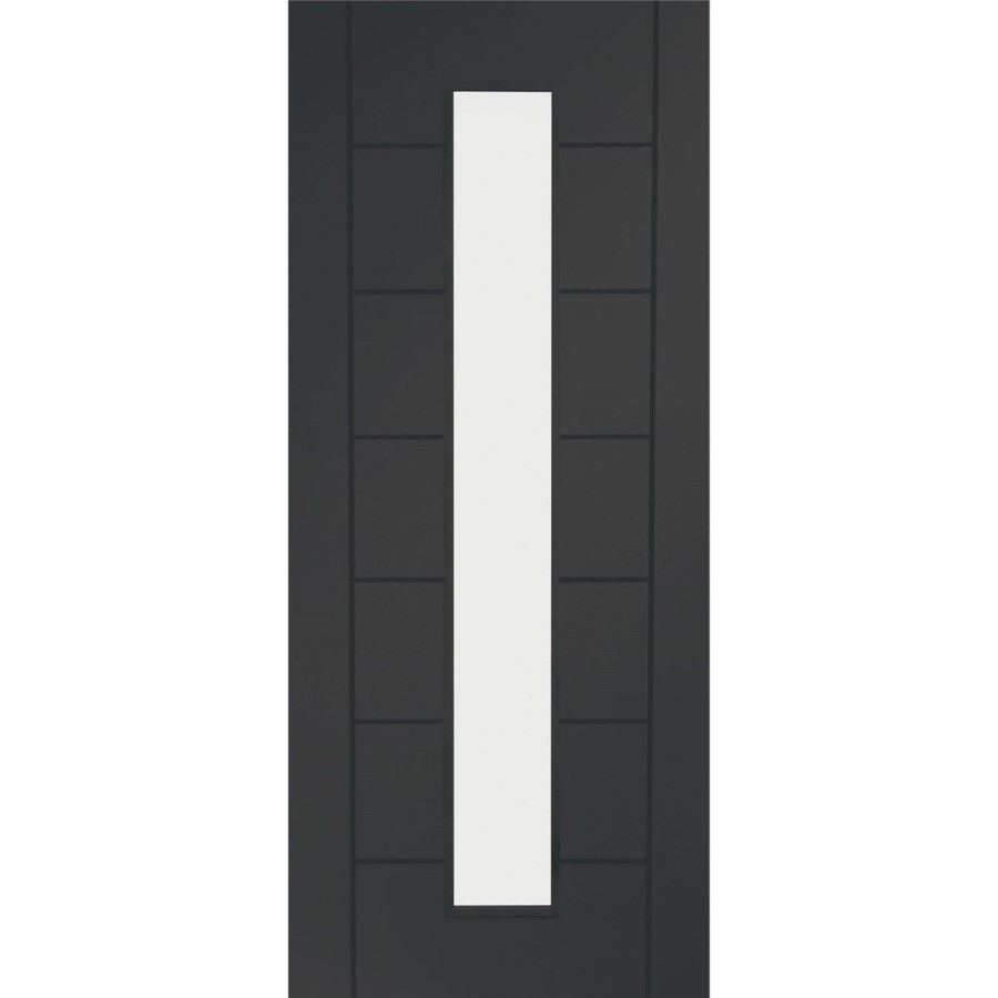 Palermo 1 Light Internal White Primed Door with Clear Glass - White Primed, 1981 x 762 x 35 mm