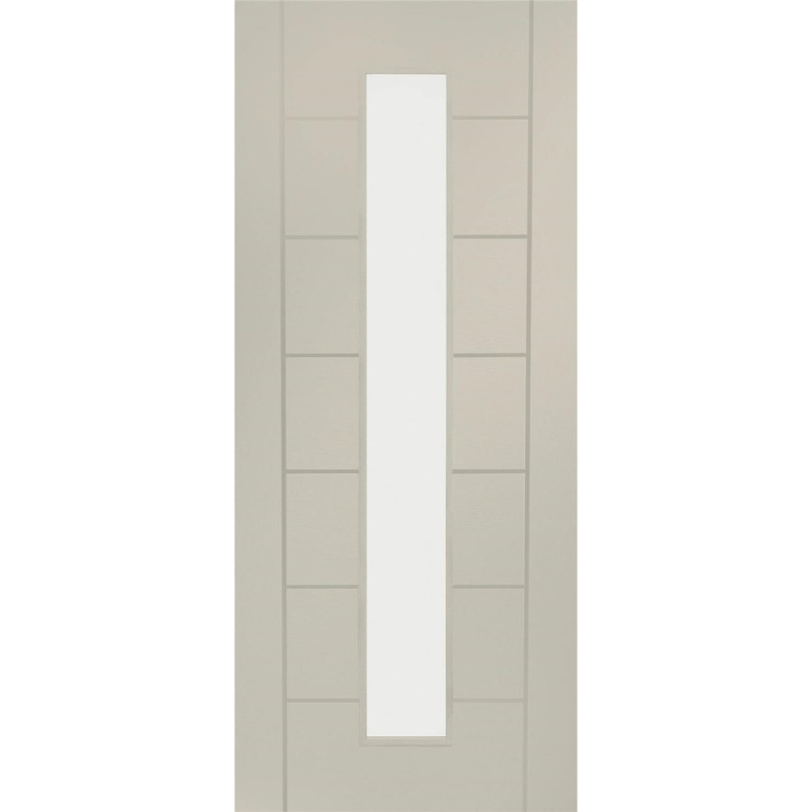 Palermo 1 Light Internal White Primed Door with Clear Glass - White Primed, 1981 x 762 x 35 mm