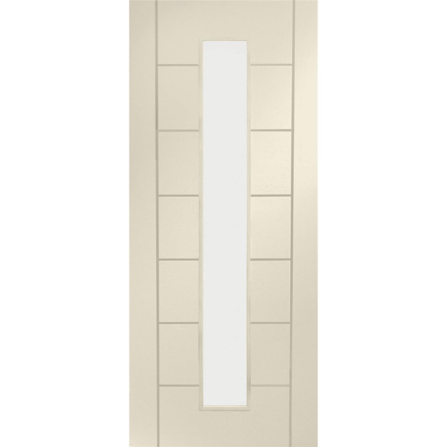 Palermo 1 Light Internal White Primed Door with Clear Glass - White Primed, 1981 x 762 x 35 mm