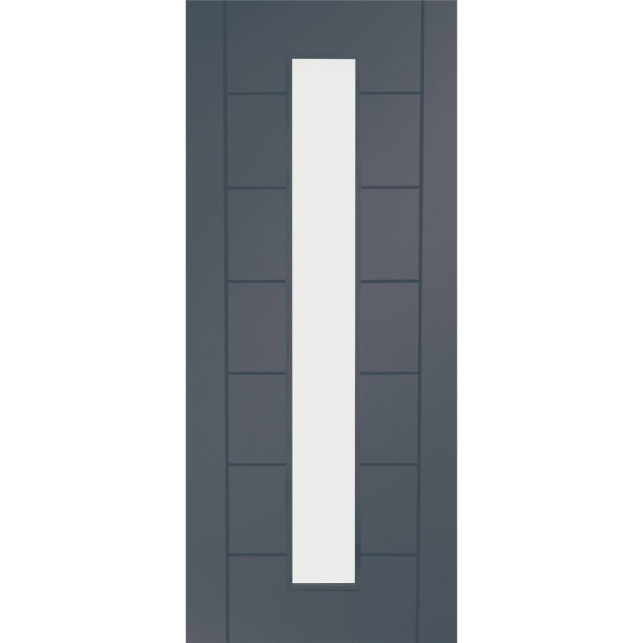 Palermo 1 Light Internal White Primed Door with Clear Glass - White Primed, 1981 x 762 x 35 mm
