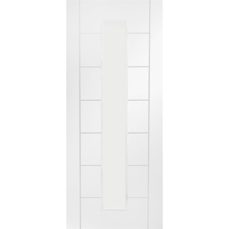 Palermo 1 Light Internal White Primed Door with Clear Glass - White Primed, 1981 x 762 x 35 mm