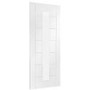 Internal White Primed Palermo 1L with Clear Glass Fire Door - White Primed, 1981 x 838 x 44 mm