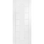 Internal White Primed Palermo 1L with Clear Glass Fire Door - White Primed, 1981 x 838 x 44 mm