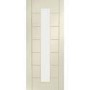 Internal White Primed Palermo 1L with Clear Glass Fire Door - White Primed, 1981 x 838 x 44 mm