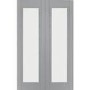 Palermo 1 Light Pair with Clear Glass - White Primed, 1981 x 1168 x 40 mm